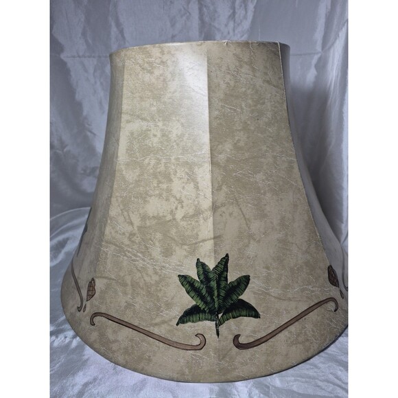 Springcrest Palm Leaf Faux Leather Lamp Shade 9X18x13 - Picture 9 of 16